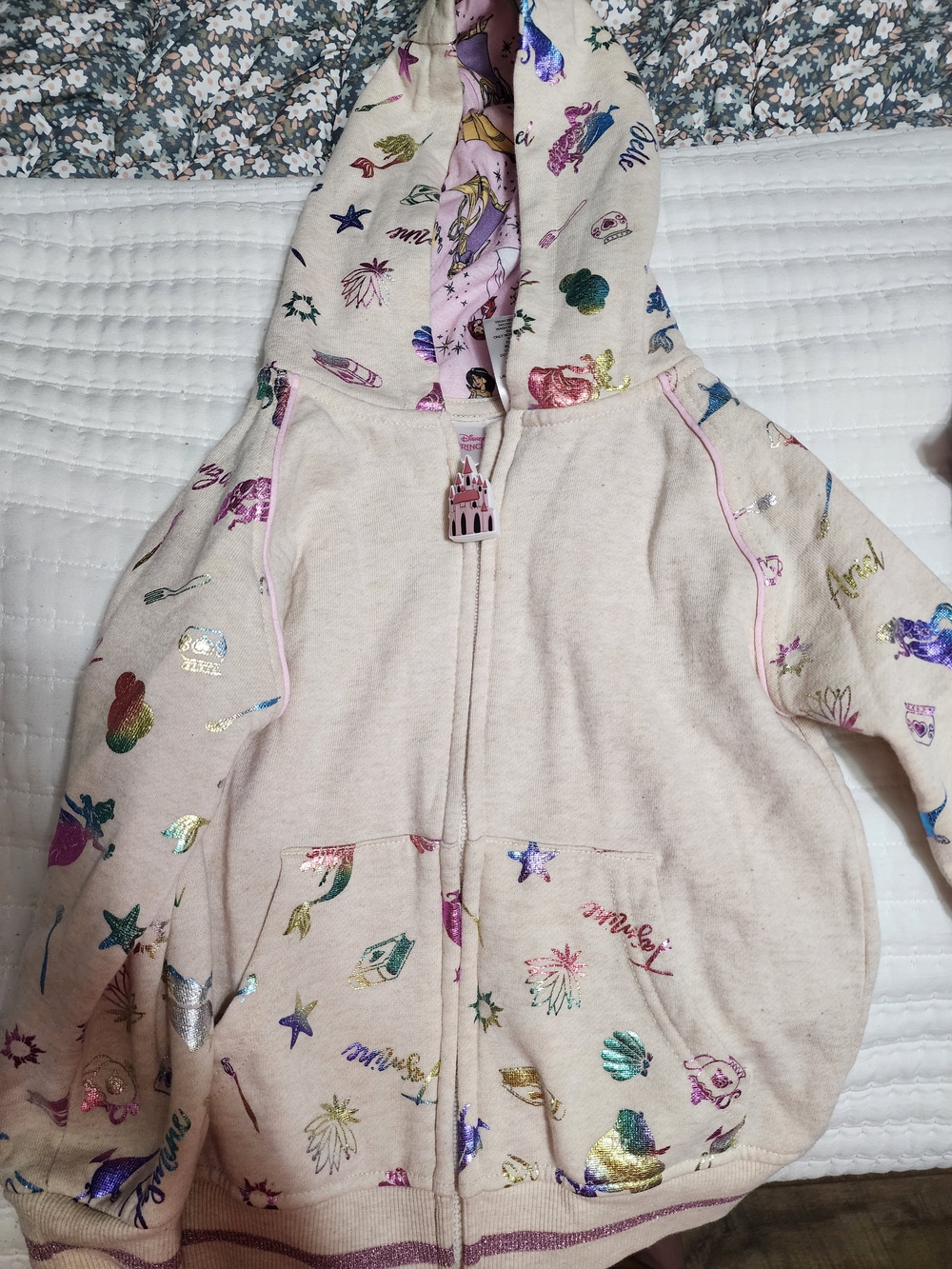 Disney PRINCESS Hoodie Jacket Girls